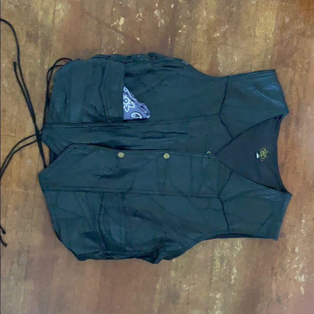Leather creek vest